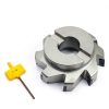 OSCARBIDE 5" x1-1/2 Indexable Face Mill, 1-1/2" Arbor Hole, 5" Cutting Diameter, Coolant Thru, 8 Flutes, 90°, 8pcs APKT1604 Inserts-6