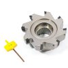 OSCARBIDE 5" x1-1/2 Indexable Face Mill, 1-1/2" Arbor Hole, 5" Cutting Diameter, Coolant Thru, 8 Flutes, 90°, 8pcs APKT1604 Inserts-1