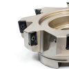 OSCARBIDE 5" x1-1/2 Indexable Face Mill, 1-1/2" Arbor Hole, 5" Cutting Diameter, Coolant Thru, 8 Flutes, 90°, 8pcs APKT1604 Inserts-8
