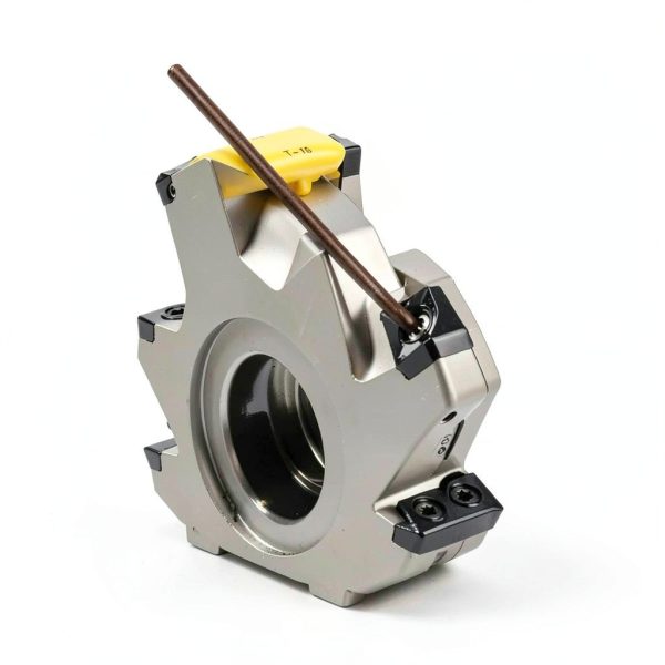 OSCARBIDE 5" x1-1/2 Indexable Face Mill, 1-1/2" Arbor Hole, 5" Cutting Diameter, Coolant Thru, 8 Flutes, 90°, 8pcs APKT1604 Inserts-7