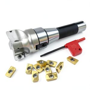 R8 Face Mill KRACIVA 400R 50MM 90° Arbor with Four-Slot Design-0